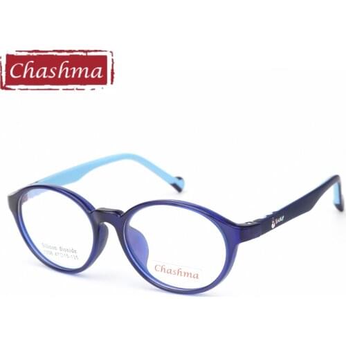 Chashma Quality Student Eye Glasses Children Optical Glasses Silicon Material Flexible Round Fashion Rubber Spectacle Frame Kids