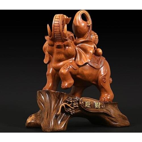 CHINESE RESIN ELEPHANT STATUE LUCKY FENG SHUI ELEGANT ELEPHANT STATUE LUCKY WEALTH FIGURINE CRAFTS ORNAMENTS FOR HOME GIFT