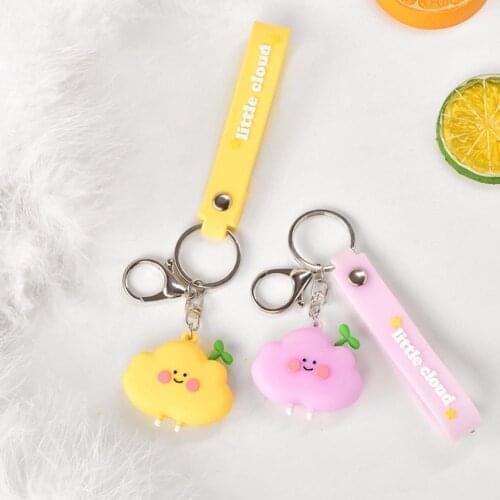 Doll Pendant Cloud Shape Funny Expression Hanging Design Creative Cartoon Cute Doll Keychain for Handbag