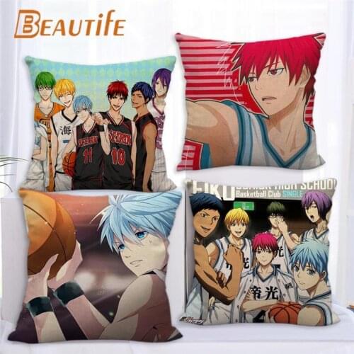 Custom Kuroko No Basuke Anime Pillowcase 45X45cm Wedding Decorative Eco-Friendly Cotton Linen Fabric Pillow Case
