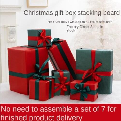 Navidad Christmas Gift Box Duitou Christmas Tree Decoration Shop Opening Decoration Scene Decor Props Party Supplies Ornaments