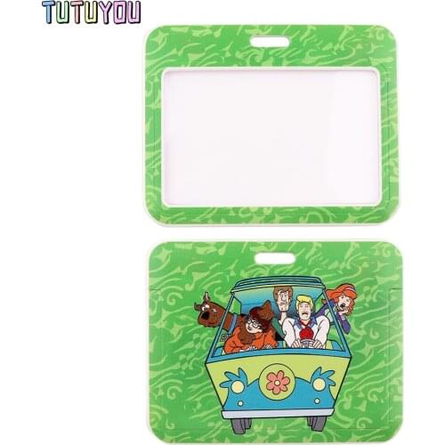 PC3164 Cartoon Dog Green Bus Card Holder ID Holder Bus Card Holder Staff Card Lanyard For Keys Phone DIY Hang Rope