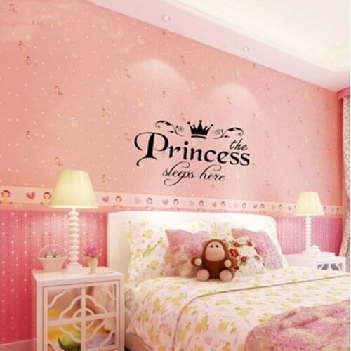 Diy Removable Princess Sleeps Wall Stickers Art Vinyl Decals Home Baby Girls Room Bedroom Dormitory Decor