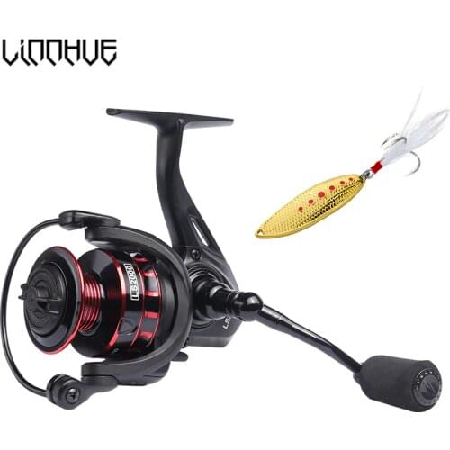 LINNHUE Fishing Reel 5.0:1 High Speed 8kg Max Drag Shallow Spool LS 2000 3000 Spinning Reel Saltwater Light Fishing Tackle Reel
