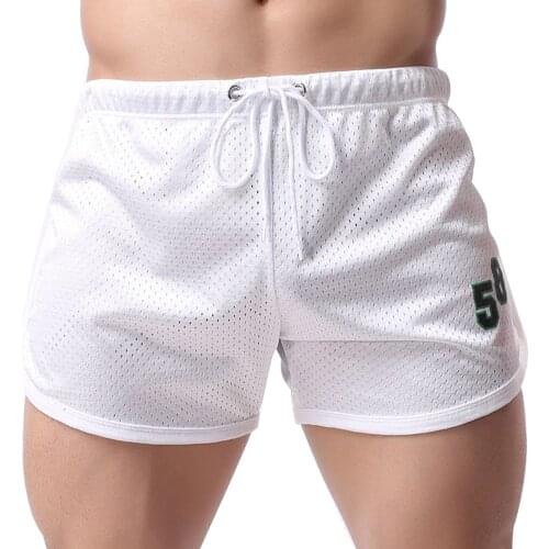 White Basketball Shorts For Men Mesh Quick Dry Running Breathable Fitness Workout Shorts With Pocket Mens Clothing M-xxl