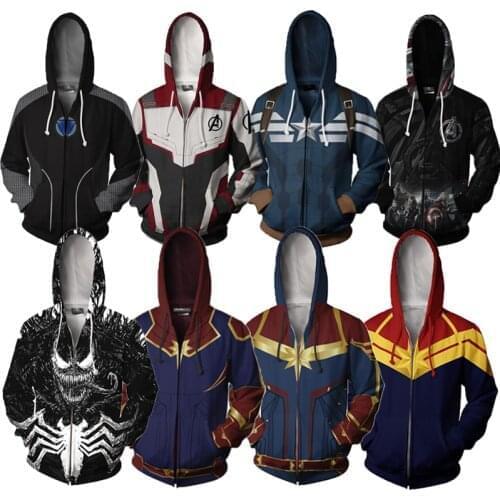 The Avengers 4 Endgame Quantum Realm Baby Boys Girls Costume Hoodies Men Hooded Family Zipper End Game Sweatshirt Jackets