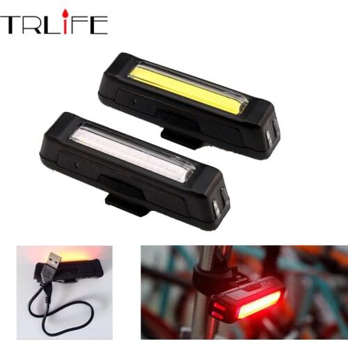 6000LM COB Waterproof Bicycle Head Light USB Rechargeable LED Front / Rear Bike Safety Light Comet Flashlight Red White Lamp