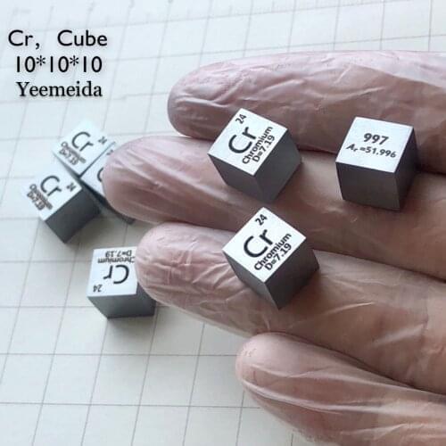 High Purity 99.7 Pure Chromium Cr Carved Element Periodic Table 10mm Cube