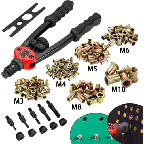 1 Set Replacement Part M3 M4 M5 M6 M8 M10 Automatic Rivet Tool Kit Dual-Hand Manual Wrench & Nut Set BT-605 Accessories