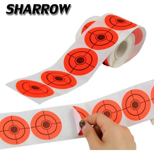 1Roll Archery Target Paper Shooting Practice Target Sticker 2inch Self-adhesive Indoor Outdoor Hunting Bow And Arrow Accessories