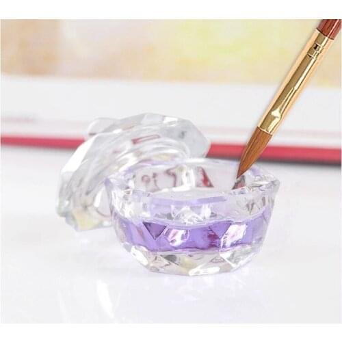 1 PC Acrylic Nails Clear White Color Transparent Dish Cup Household Manicure Equipment Nail Tool For Home Decoration Accessories