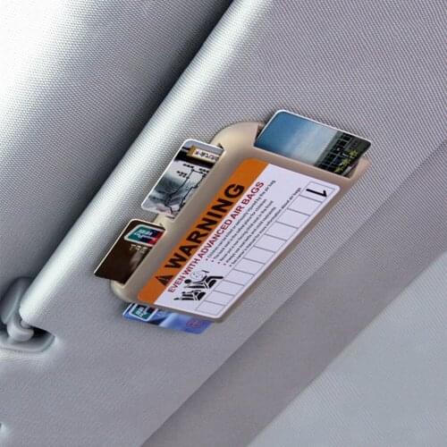 1pcs Multifunctional 2 In 1 Phone Number Sheet Car Sun Visor Clip Temporary Parking Sticker Car styling Car Accessories Interio