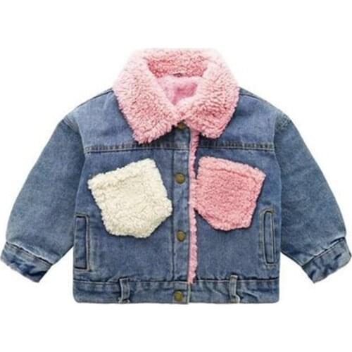 2020 New Baby Girls Boys Denim Coat Casual Warm Coats Kids Girl Winter Thick Warm Outerwears Coats Jackets Children Clothes