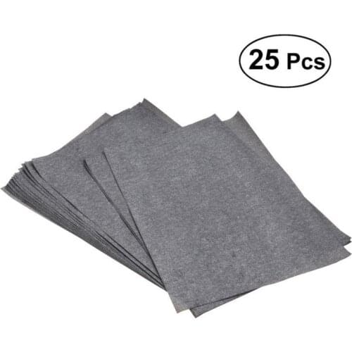 25 Sheets/Bag Gray Black Graphite Carbon Paper Painting Carbon-Coated Carbon Paper Rubbing Paper Transfer Paper