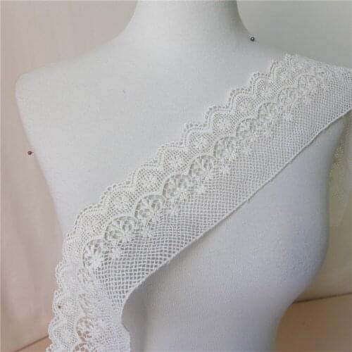 4 Yards 8cm Wide Delicate Venice/Venise Lace Fabric Trims Embroidered Floral Hollowed Out Sewing Trims For Costume Design, Shoes