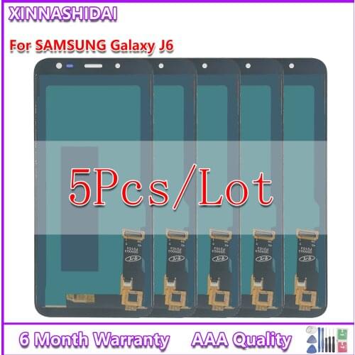 5Pcs Copy-Oled J600 LCD Display For Samsung Galaxy J6 2018 J600F J600G SM-J600FN LCD Display Touch Screen Digitizer Assembly