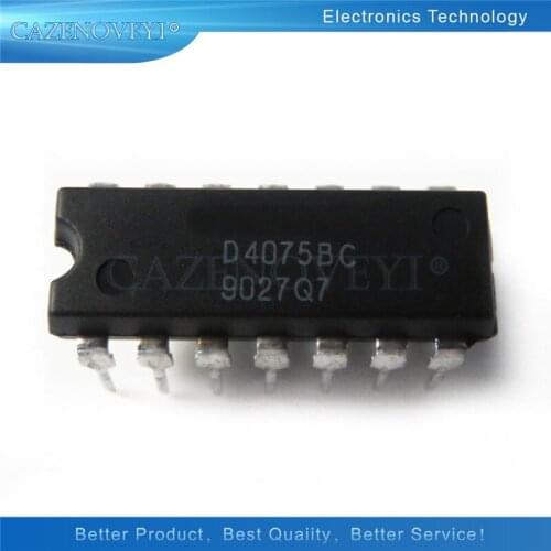 5pcs/lot CD4075 CD4075BE HEF4075B HCF4075B DIP-14 In Stock