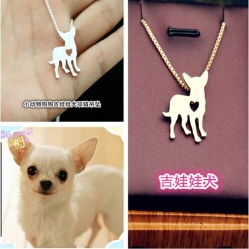 Chihuahua dog necklace dog pendant animal jewelry Handmade Carved hollow accessory Golden colors plated fast delivery