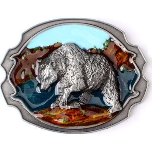 [CKMN] Men Belt Buckle Polar Bear Pattern Plaque For Belt Mens Metal Smooth Belt Buckle Suitable for 3.8 -4.0 cm Belt Hot Sale