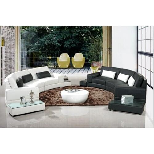 Arc-shaped sofa set for living room furniture,modern leather sofa