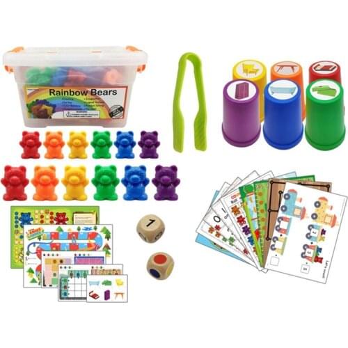 Perfect Counting Bears With Stacking Cups Set - Montessori Rainbow Matching Game, Educational Color Sorting Toys For Tod