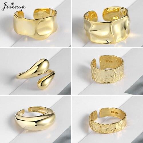 Jisensp Multiple Style Retro Punk Knuckle Rings Everyday Jewelry for Women Gold Color Geometric Finger Rings Best Friend Gifts