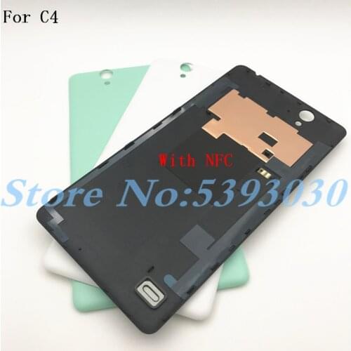 Battery Cover Replacement Parts For Sony Xperia C4 E5303 E5306 E5353 E5333 Rear Battery Door Back Cover Housing+NFC