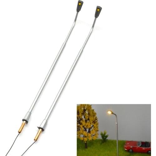 10PCS 1/100 Scale Model Lights Led Warm Night Lamp Post Street Railway Train Building Road Landscape Sand Table Layout