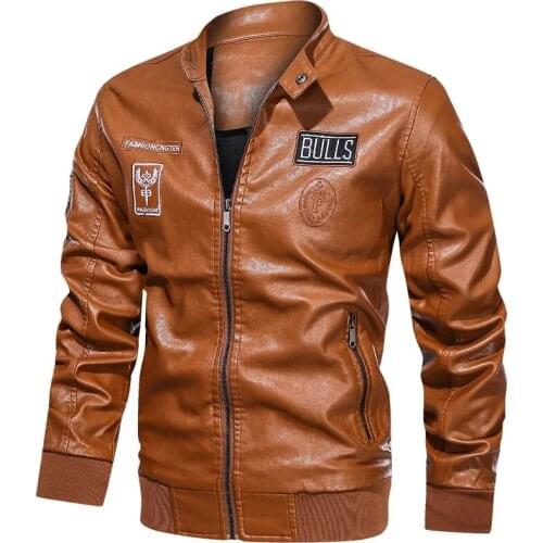 2021 Fall Mens Air Force Pilot Motorcycle Leather Jacket Fashion Mosaic Red Leather Coat Outdoor Riding Suit Pu Leather Jacket