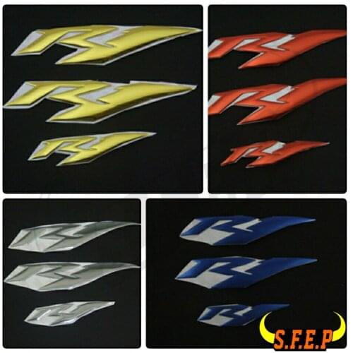 Motorcycle Stickers 3D R1 Decorated Decals Sticker Case For Yamaha R1 Logo Badge