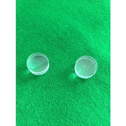 10pcs/lot 2016 New Billiards Pool Cue Tips 14mm Acrylic Transparent Jump and Break Cue Stick Tips Billiard Accessories