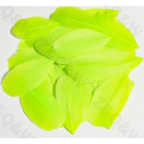 Natural 5-10CM goose feather floating head dyed fluorescent green 100 to1000PCS DIY jewelry dream catcher birthday gift supplies
