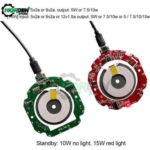 10W Qi Fast Wireless Charger Module Transmitter PCBA Circuit Board + Coil DIY Charging Instrument Parts & Accessories