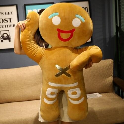 30/48CM Bread Man Plush Comforting Sofa Bed Cushion Stuffed Dolls Soft Nap Sleep Pillow for Kids Girls Birthday Baby Peluches