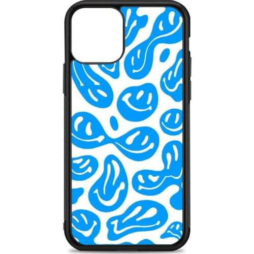 Blue and white smiley face Phone Case for iPhone 12 mini 11 pro XS Max X XR 6 7 8 plus SE20 High quality TPU silicon cover