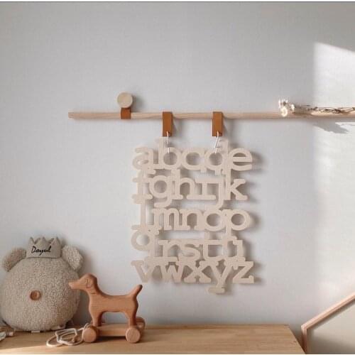 Nordic Nursery Decor Baby Kids Room Decor Children Girl Boy Room Decorative Board Nordic Home Letter Wooden Decoration