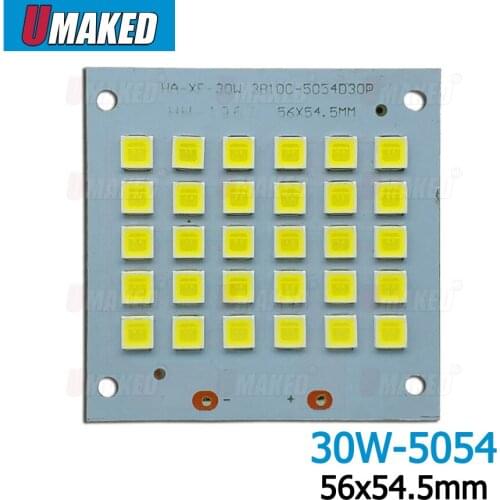 30W 56x55mm LED Floodlight PCB board, 3000lm LED SMD5054 lighting source for led floodlight, Aluminum plate base board