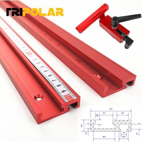 Chute Aluminium alloy T-tracks Model 45 T slot and Standard Miter Track Stop Woodworking Tool for workbench Router Table