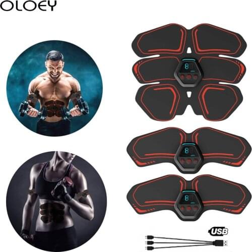 USB Abdomen Muscle Trainer Stimulator EMS Muscles Electrostimulator Toner Gym Wireless Vibration Body Slimming Fitness Equipment