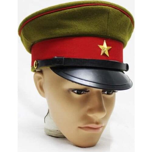WWII WW2 Imperial Japanese Army OfficerS Visor Crusher Cap Military Hat Military War Reenactments