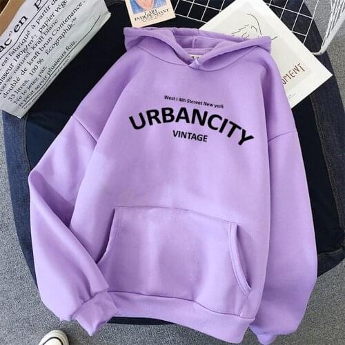 Womens Trendy Sweatshirts Hoodies Women Thicker Plus Velvet Warm Soft Letter Printed Simple All-match Pockets Leisure Pullovers