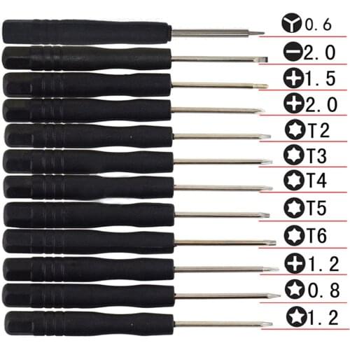 12Pc/Set Mini Multi-Function Magnetic Precision Screwdriver Set for Apple iPhone 7 Samsung HTC Phone Tablet PC