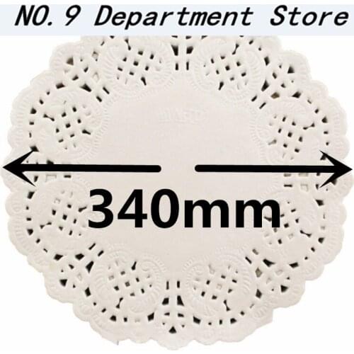 13.5inch 100pcs Vintage Decoration Lace paper Doilies Cake Placemat Crafts food bottom paper Wedding party baking supplies