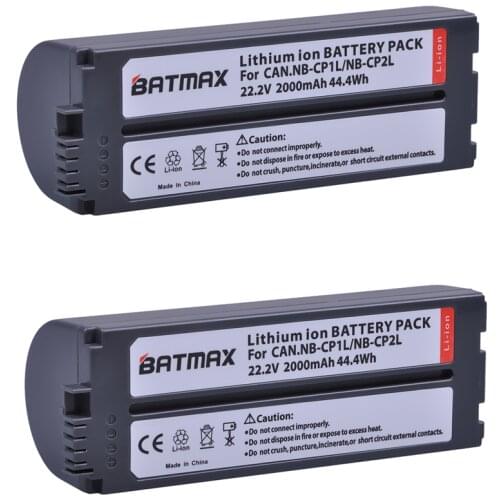 2Pc 2000mAh NB CP2L NB-CP2L Battery for Canon NB-CP1L CP2L SELPHY CP100 CP200 CP300 CP400 CP510 CP600 Printers