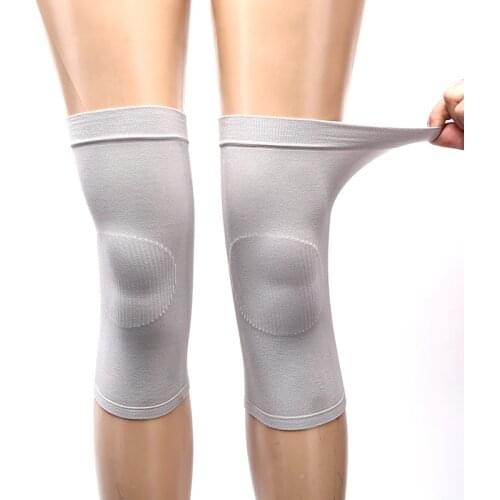 Knee Support Protector 2Pcs Leg Arthritis Injury Gym Sleeve Elasticated Bandage Knee Pad Charcoal Knitted Kneepads Warm