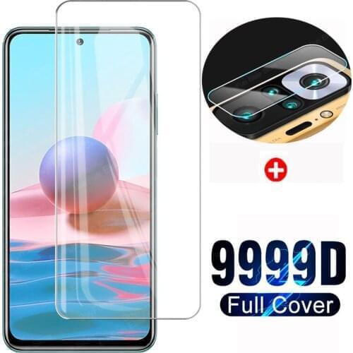 2 in 1 Tempered Glass On For Redmi Note 10 Camera Lens Screen Protector Glas For Remi note 10 pro 10s 10 5G Glass 9H Film