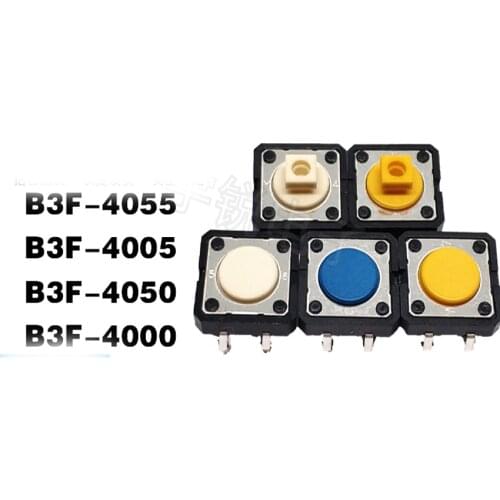20PCS/Lot B3F-1000/4000/4005/4050 Tactile Push Button Switch 6*6*4.3/5/7mm 12*12*4.3/7.3mm
