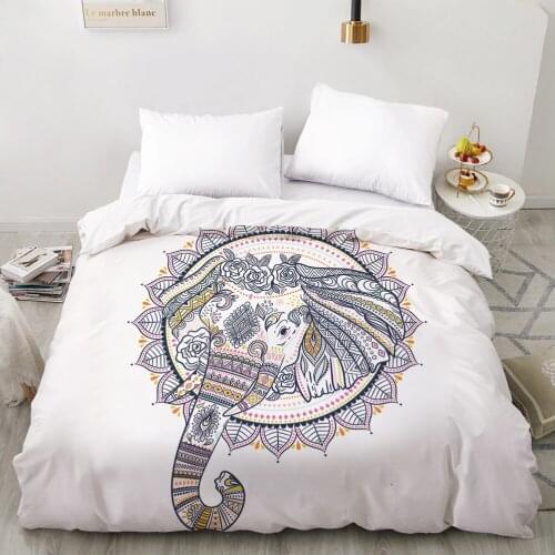 3D Duvet cover Quilt/Blanket/Comfortable Case Luxury Bedding 135 140x200 150x200 220x240 200x220 for Home Bohemian elephant