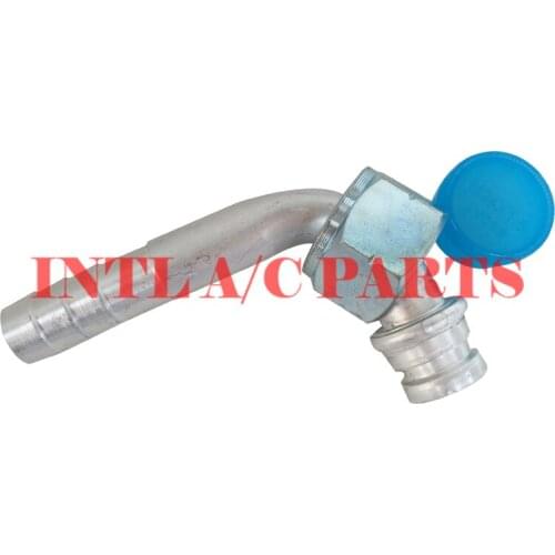 #6 90 degree Female R134a O-ring Fitting Barb INTL-HF5003