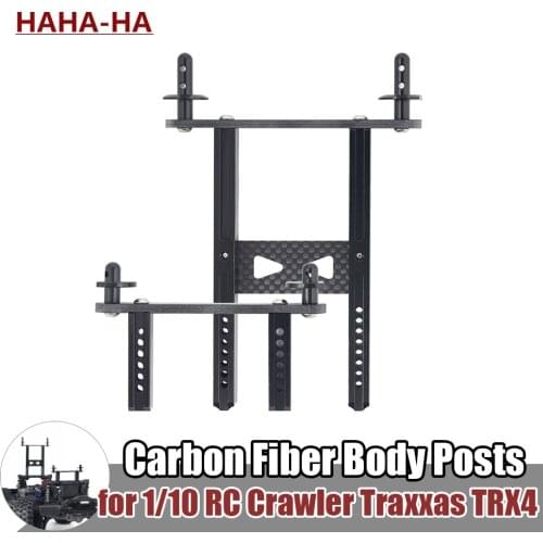 Aluminum Carbon Fiber Body Posts Mounts for 1/10 RC Crawler Car Traxxas TRX4 Body Upgrade Parts